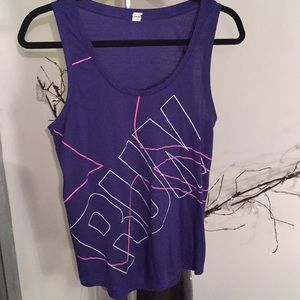 Purple “run” workout shirt